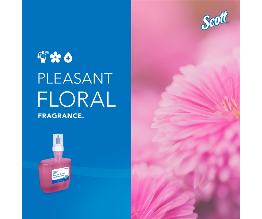 Scott® Pink Foam Skin Cleanser with Moisturizer (1200 ml., 2 Bottles/CS)